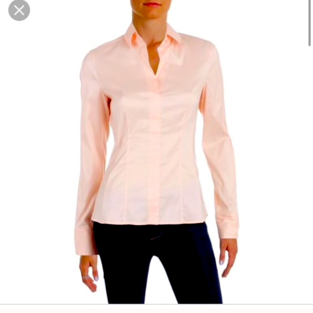 Bashina Stretch Bashina side Zip blouse peach pink